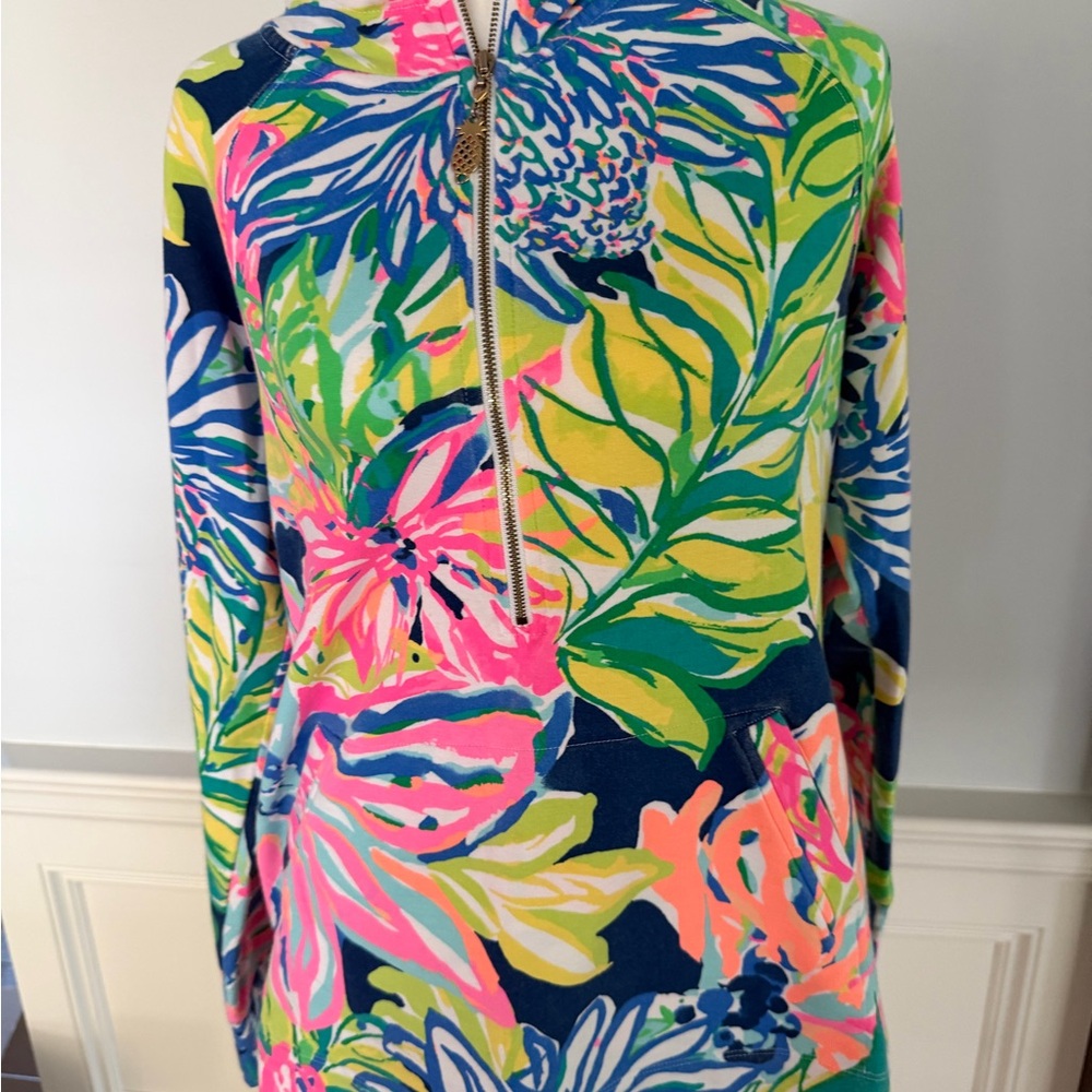 Lily Pulitzer Colorful Floral Pullover Hoodie